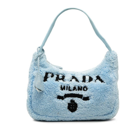 Prada Re Edition 2000 Terry Bag Handbag Blue Pile