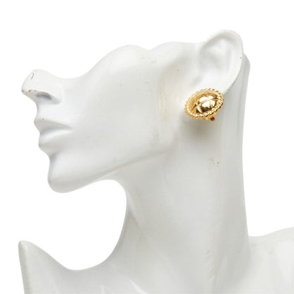 Chanel Quilted Earrings Gold Plated — view 6