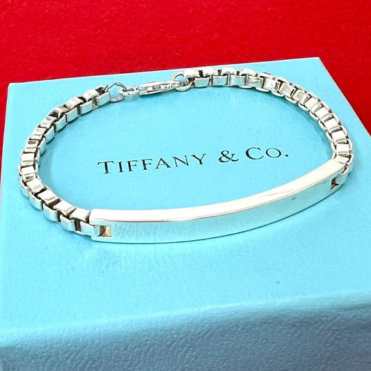 Tiffany & Co Vintage Venetian ID Bracelet 925 Sterling Silver