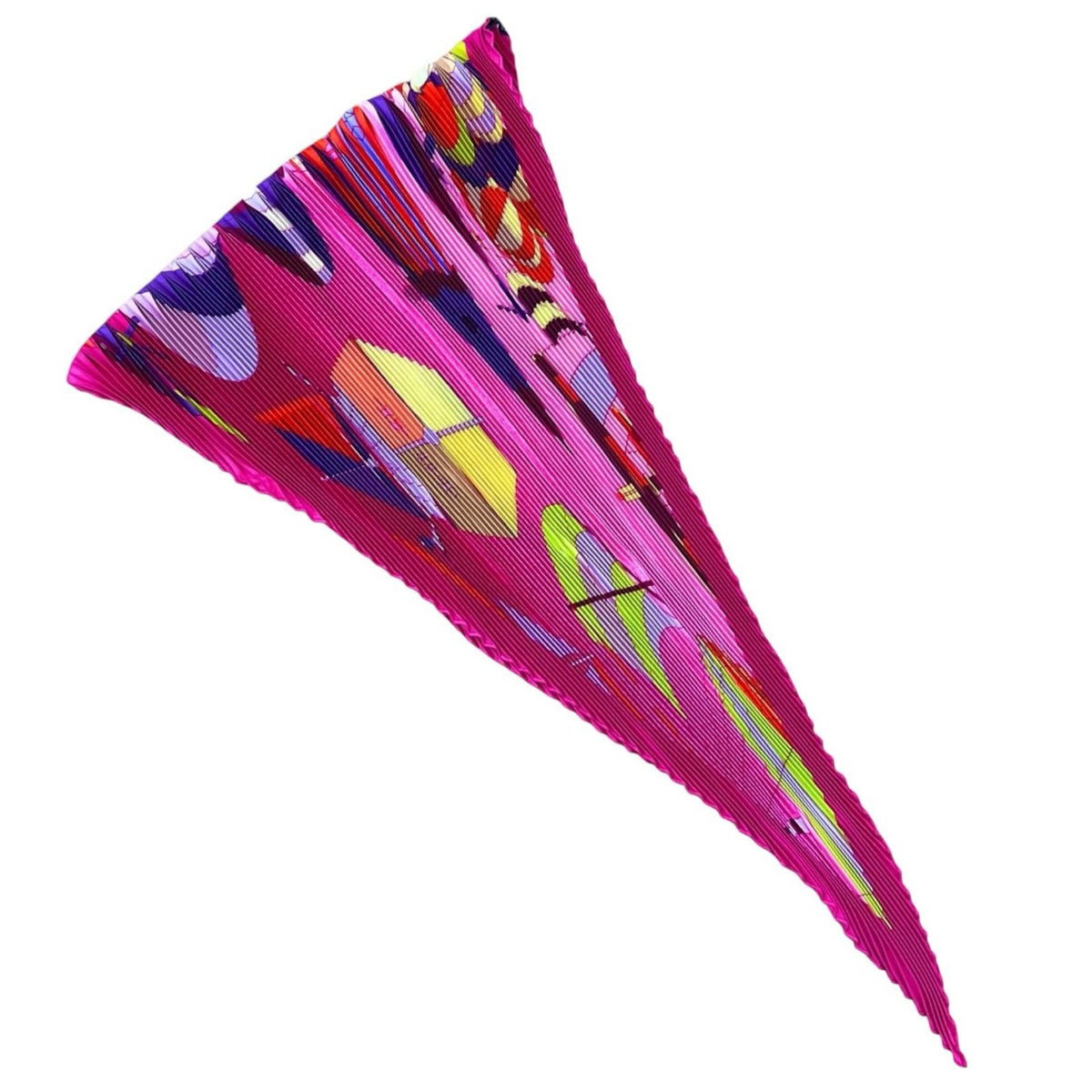 Hermes Pleated les Folies du Ciel Silk Pink Scarf — view 4