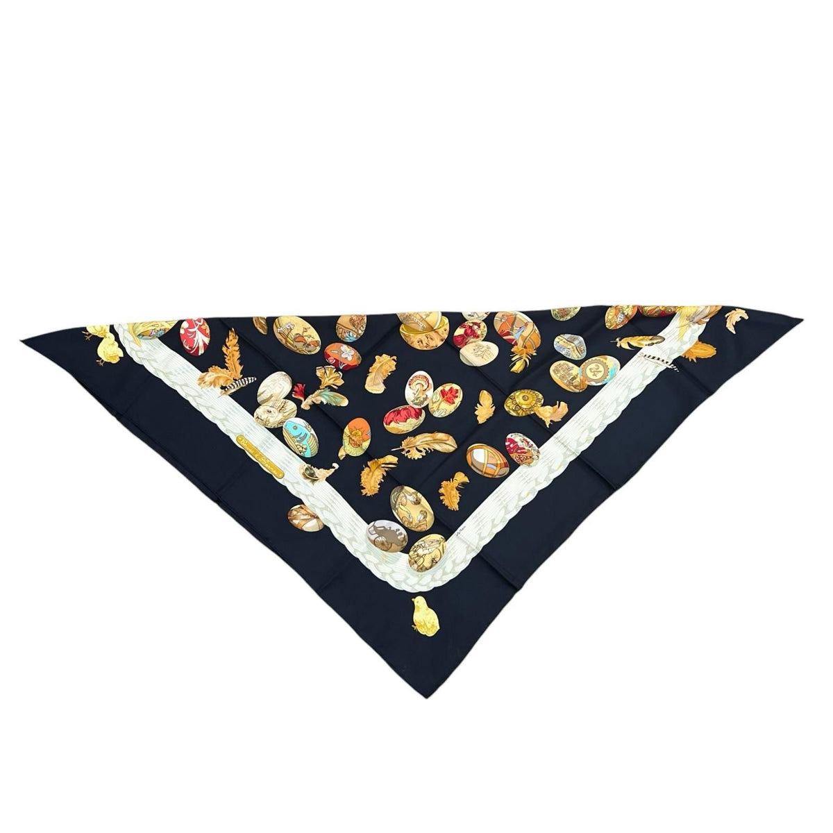 Hermes Carre 90 Egg Silk Black Scarf — view 3