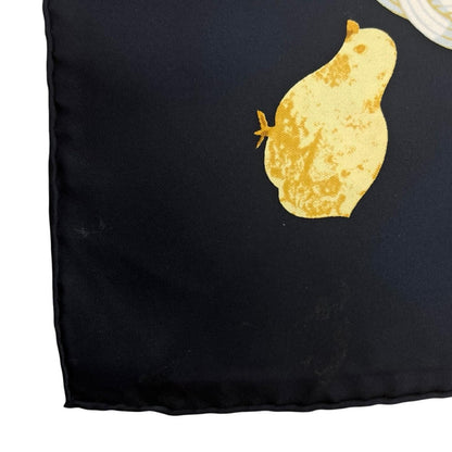 Hermes Carre 90 Egg Silk Black Scarf — view 8