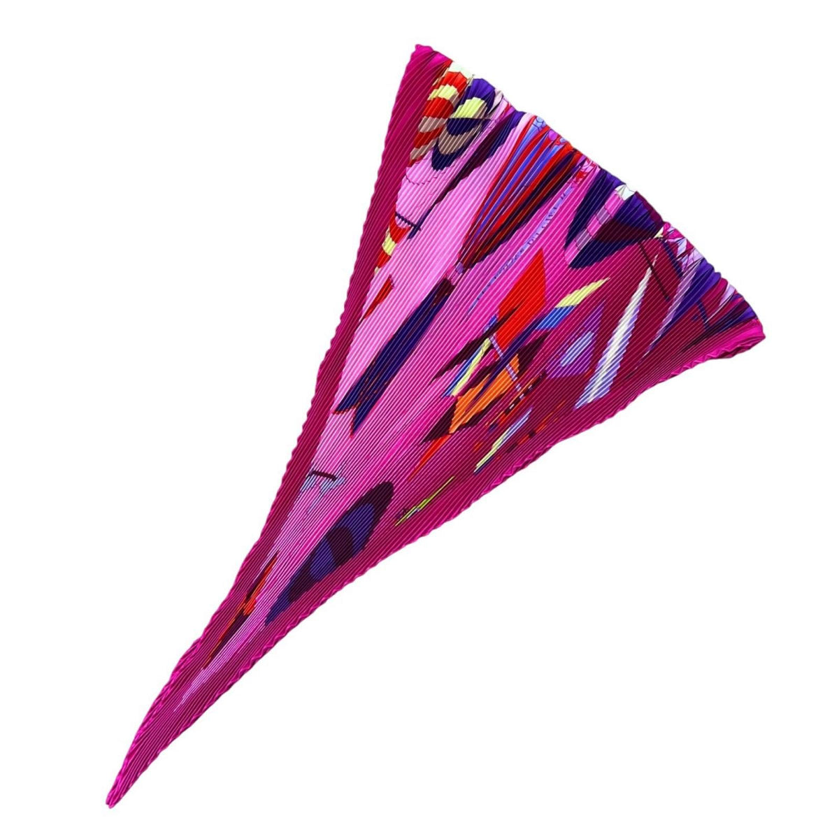 Hermes Pleated les Folies du Ciel Silk Pink Scarf — view 5