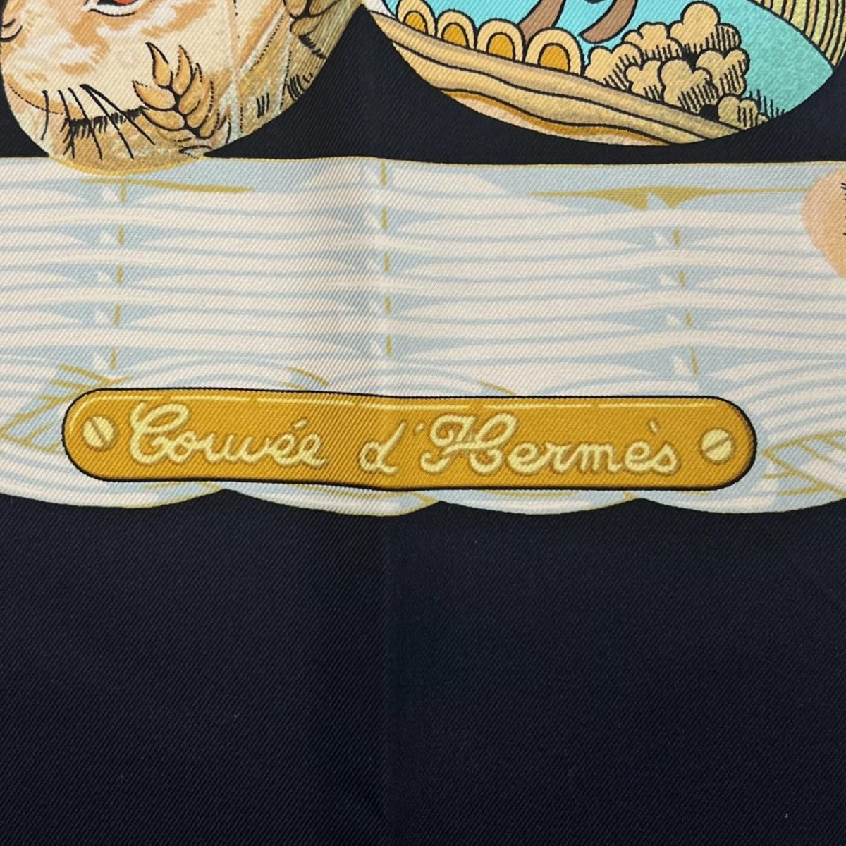 Hermes Carre 90 Egg Silk Black Scarf — view 7