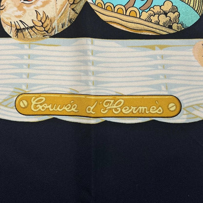 Hermes Carre 90 Egg Silk Black Scarf — view 7