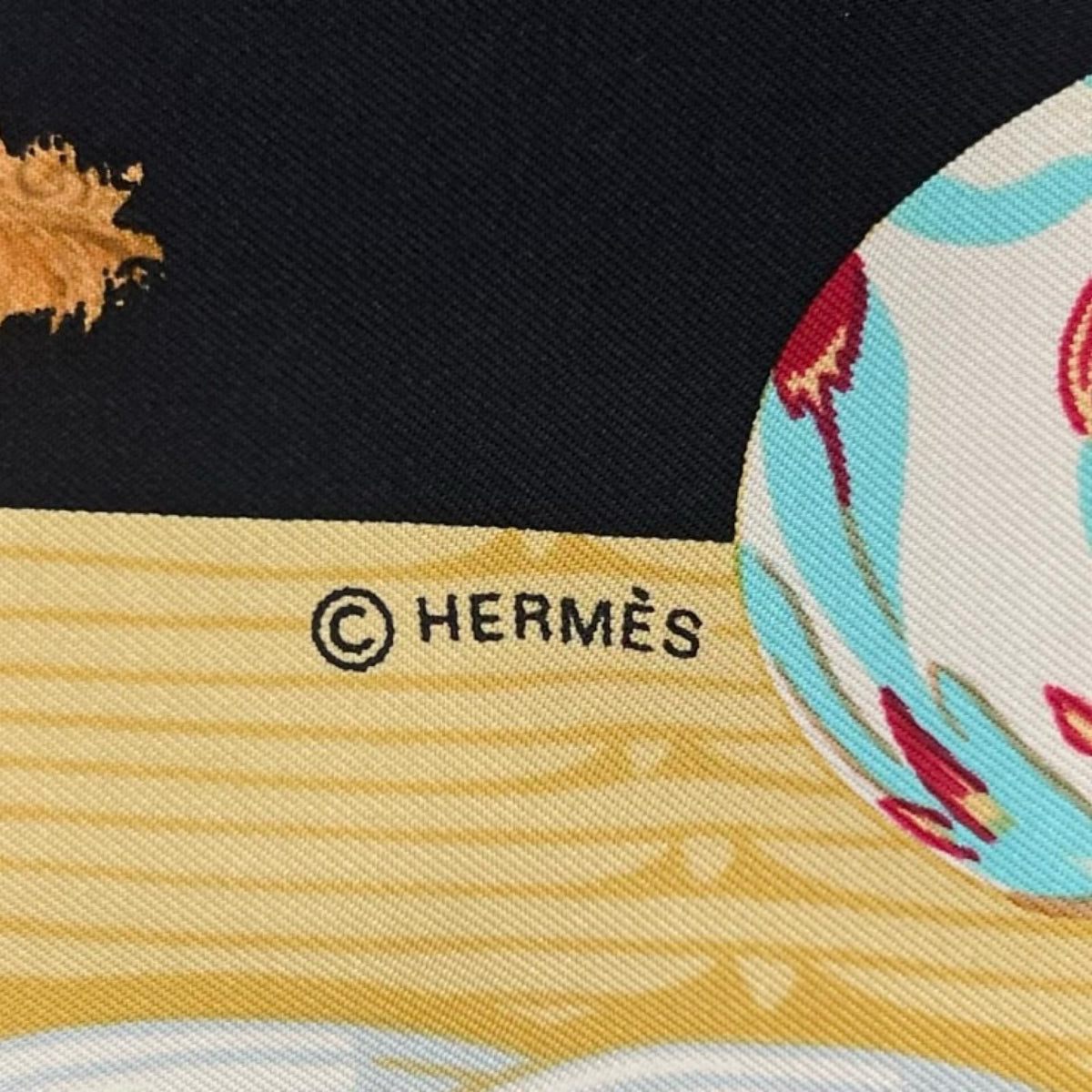 Hermes Carre 90 Egg Silk Black Scarf — view 6