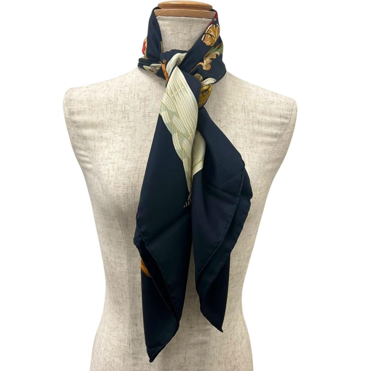 Hermes Carre 90 Egg Silk Black Scarf — view 2