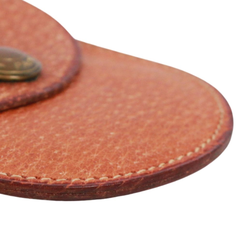 Hermes Sellier Coin Purse Leather Brown Wallet Gold — view 5
