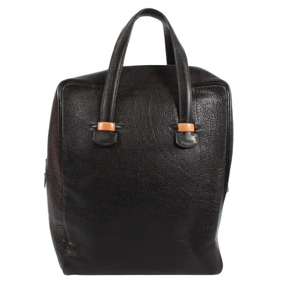Hermes Gallop Buffalo Black Tote Bag Gold — view 3