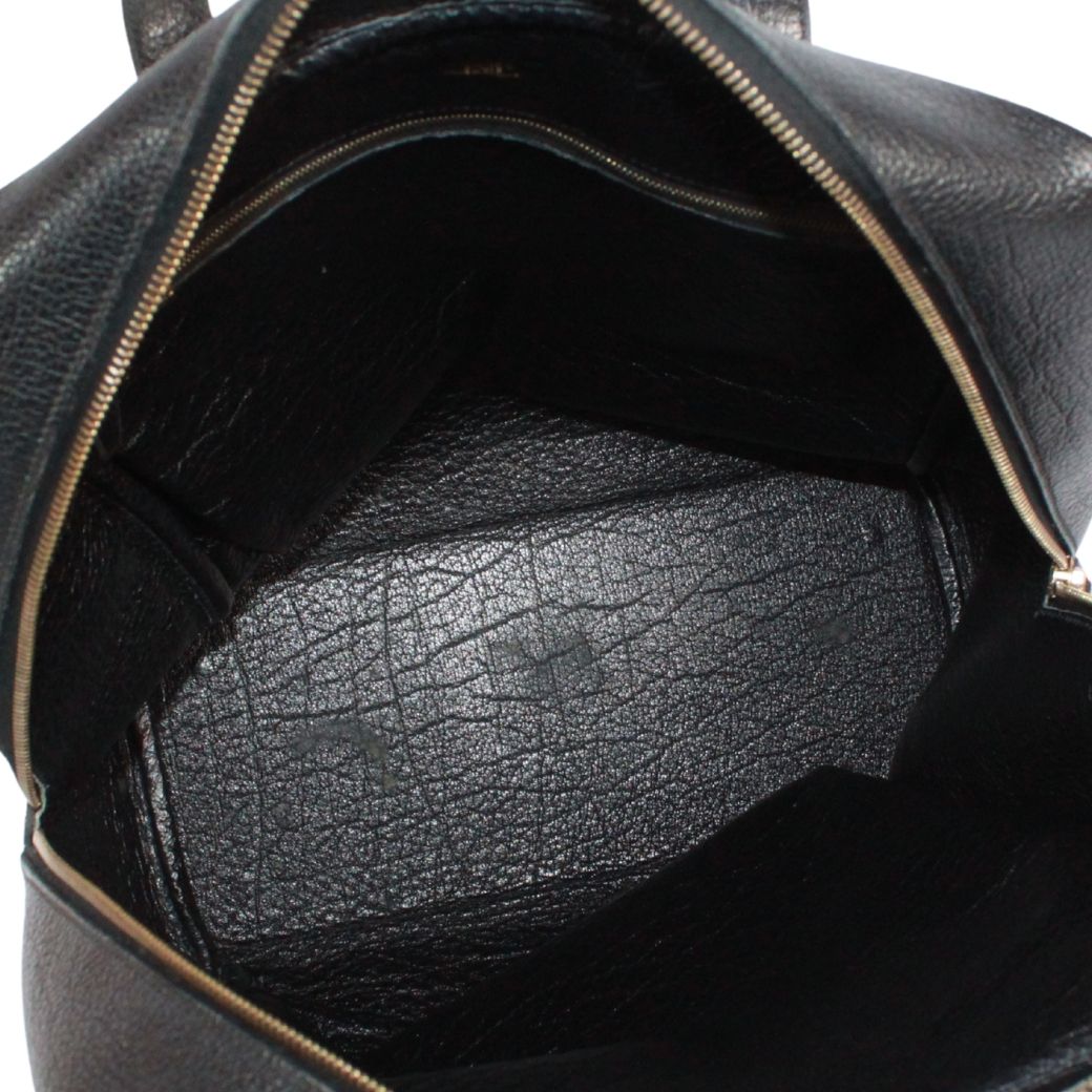 Hermes Gallop Buffalo Black Tote Bag Gold — view 7