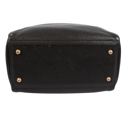Hermes Gallop Buffalo Black Tote Bag Gold — view 4