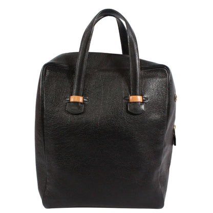Hermes Gallop Buffalo Black Tote Bag Gold