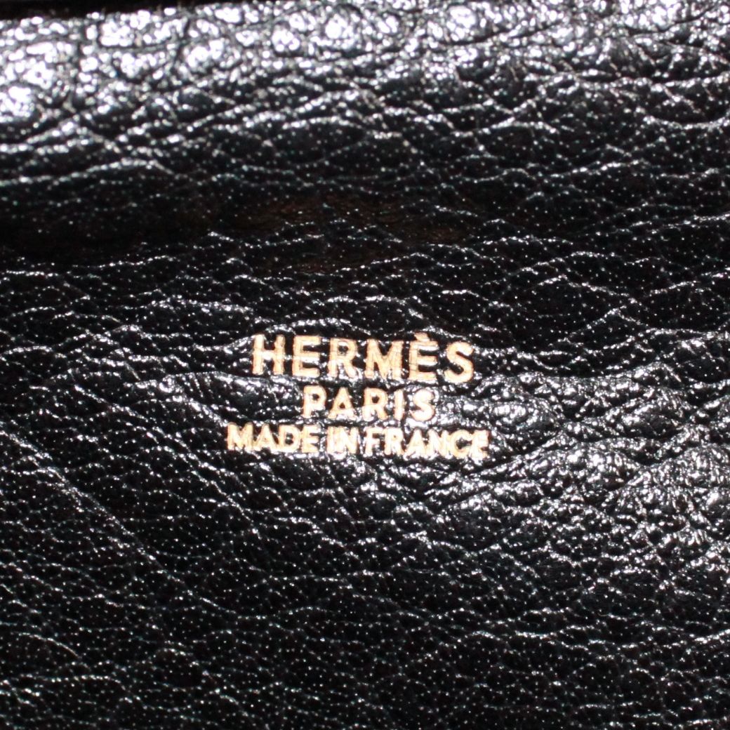 Hermes Gallop Buffalo Black Tote Bag Gold — view 8