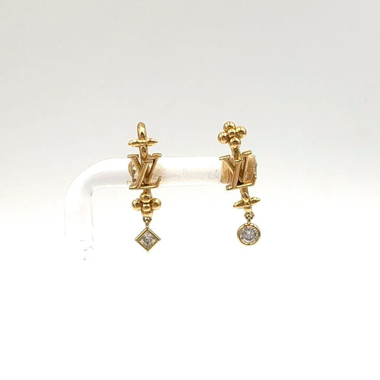 Louis Vuitton LV in the Sky Gold Plated Earrings