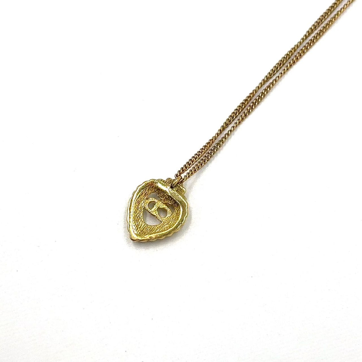 Dior Twisted Heart CD Logo Gold Plated Necklace — view 2