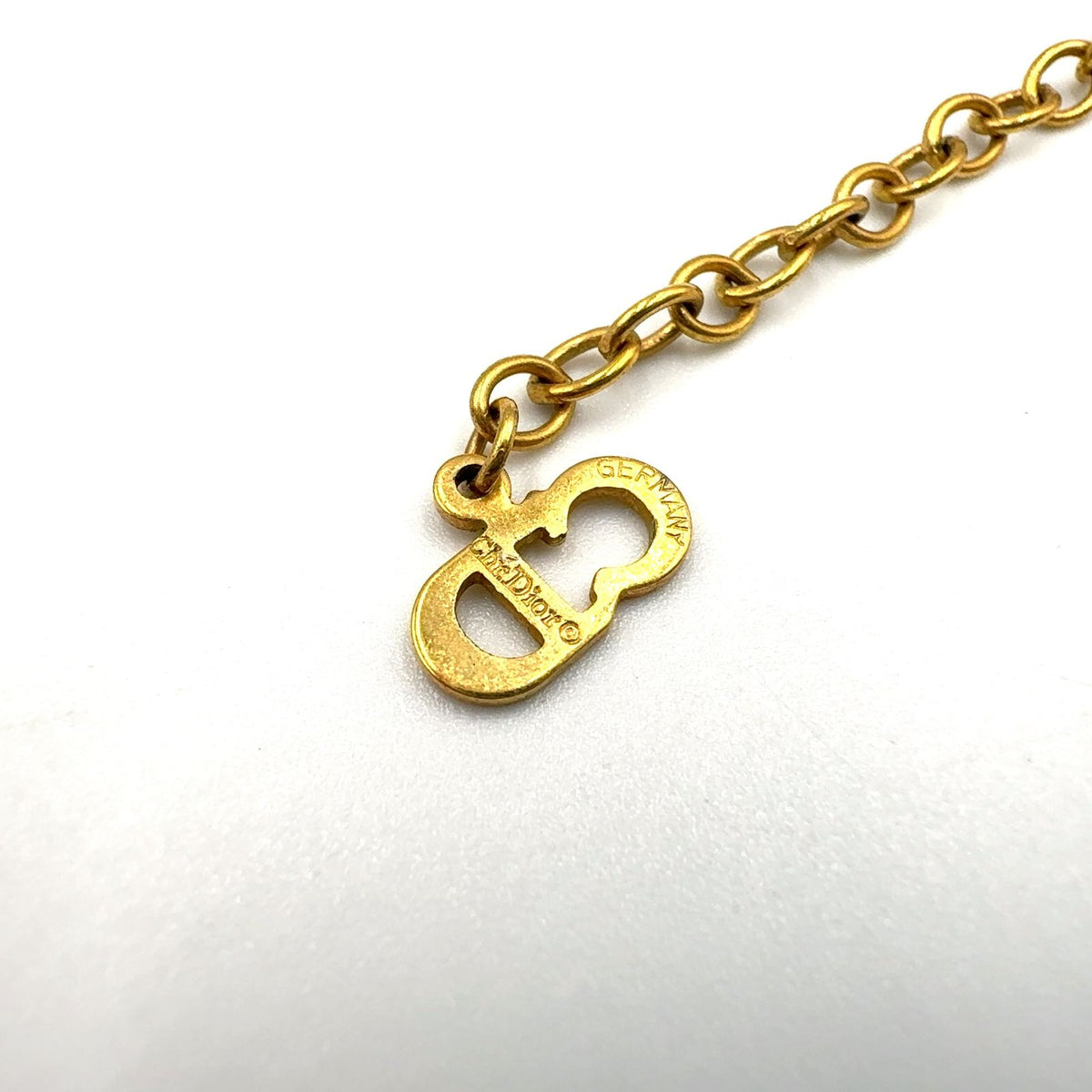 Dior Twisted Heart CD Logo Gold Plated Necklace — view 4