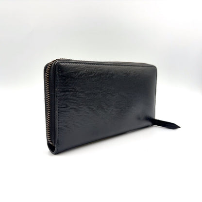 Gucci King Snake Zip Around Leather Black Red Wallet Gold — view 2