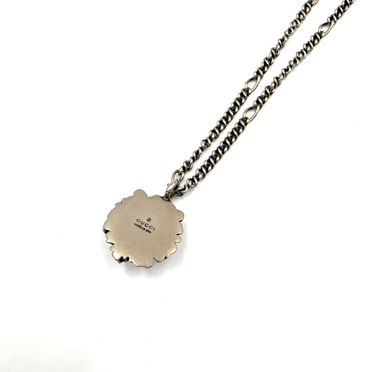 Gucci Lion Head Metal Silver Necklace — view 2