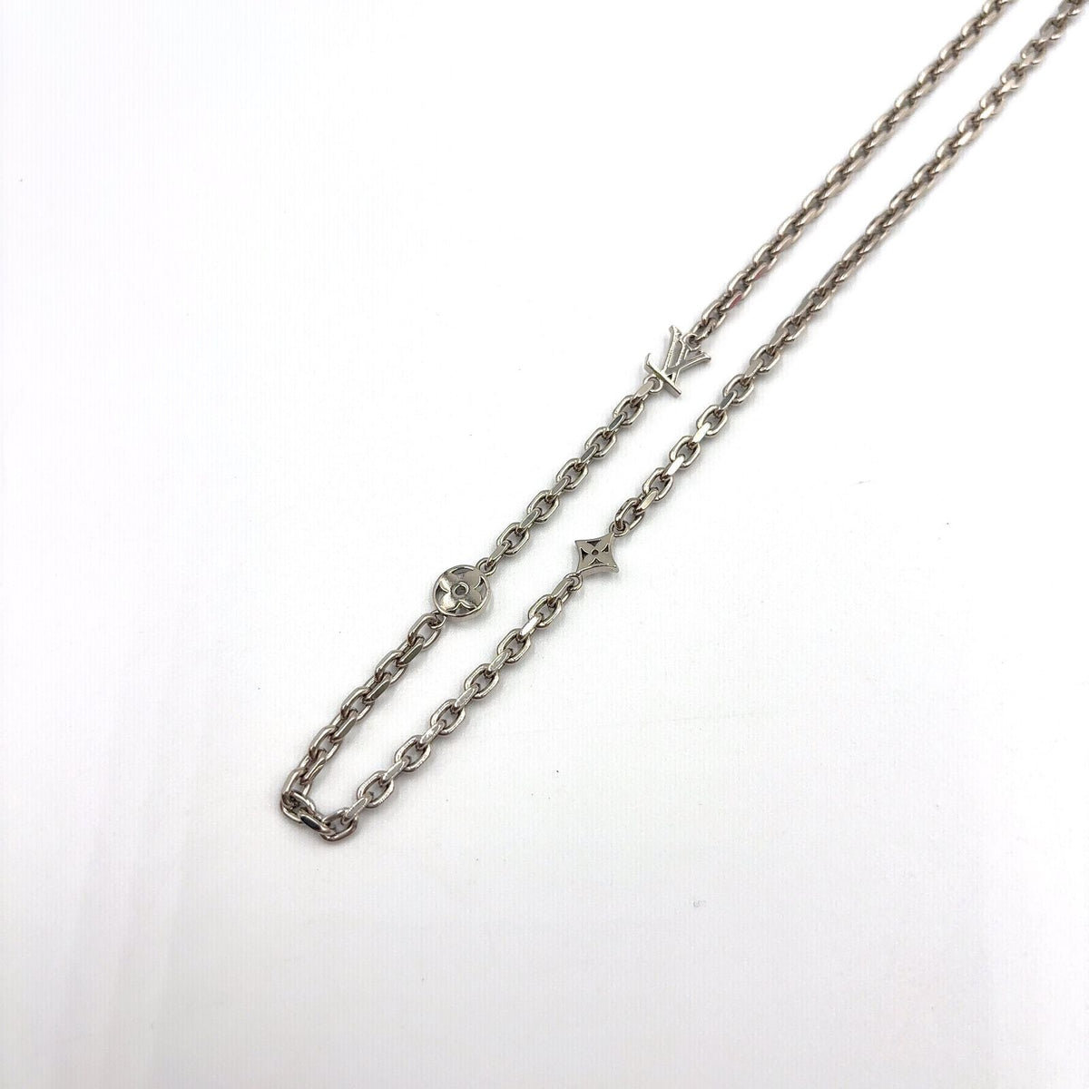 Louis Vuitton Chain LV Yours Metal Silver Necklace — view 2