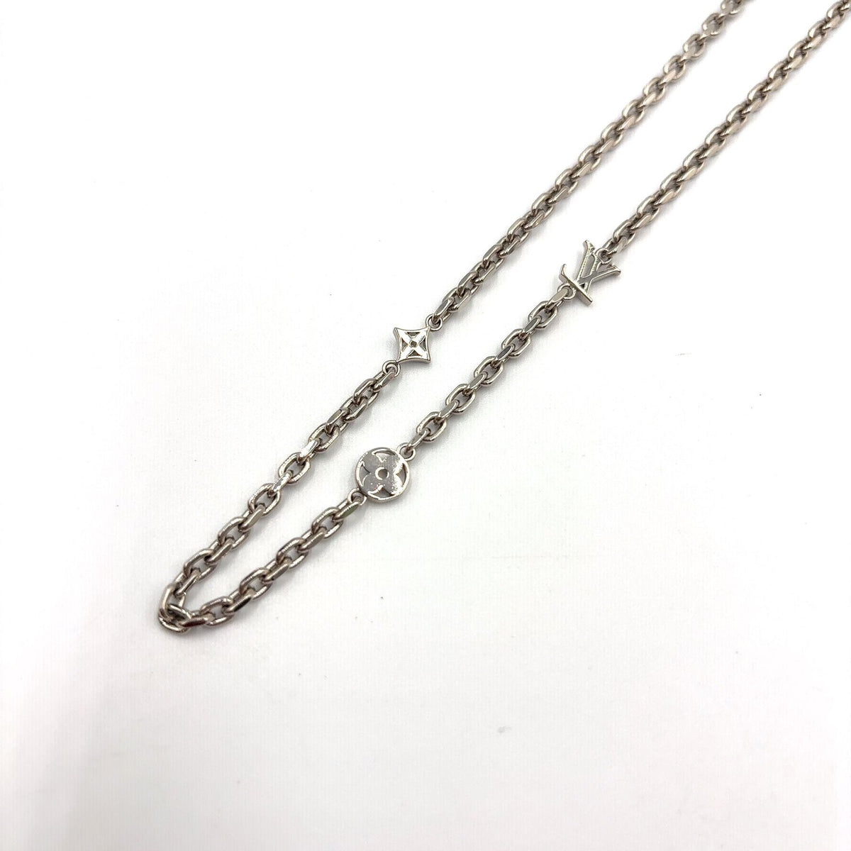 Louis Vuitton Chain LV Yours Metal Silver Necklace