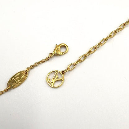 Louis Vuitton Corrie Loulou Glam Color Stone Gold Pink Necklace — view 8