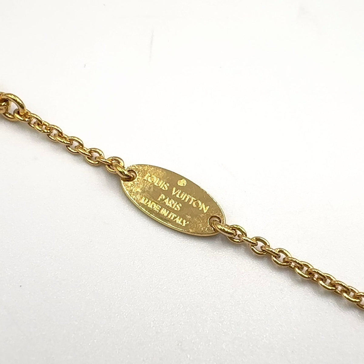 Louis Vuitton Corrie Loulou Glam Color Stone Gold Pink Necklace — view 4