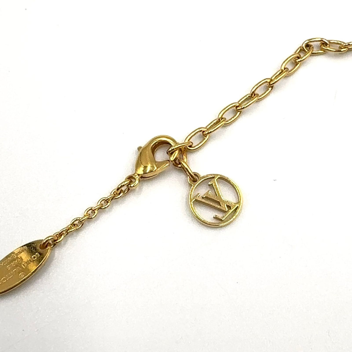 Louis Vuitton Corrie Loulou Glam Color Stone Gold Pink Necklace — view 7