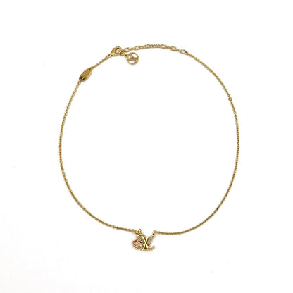 Louis Vuitton Corrie Loulou Glam Color Stone Gold Pink Necklace — view 3