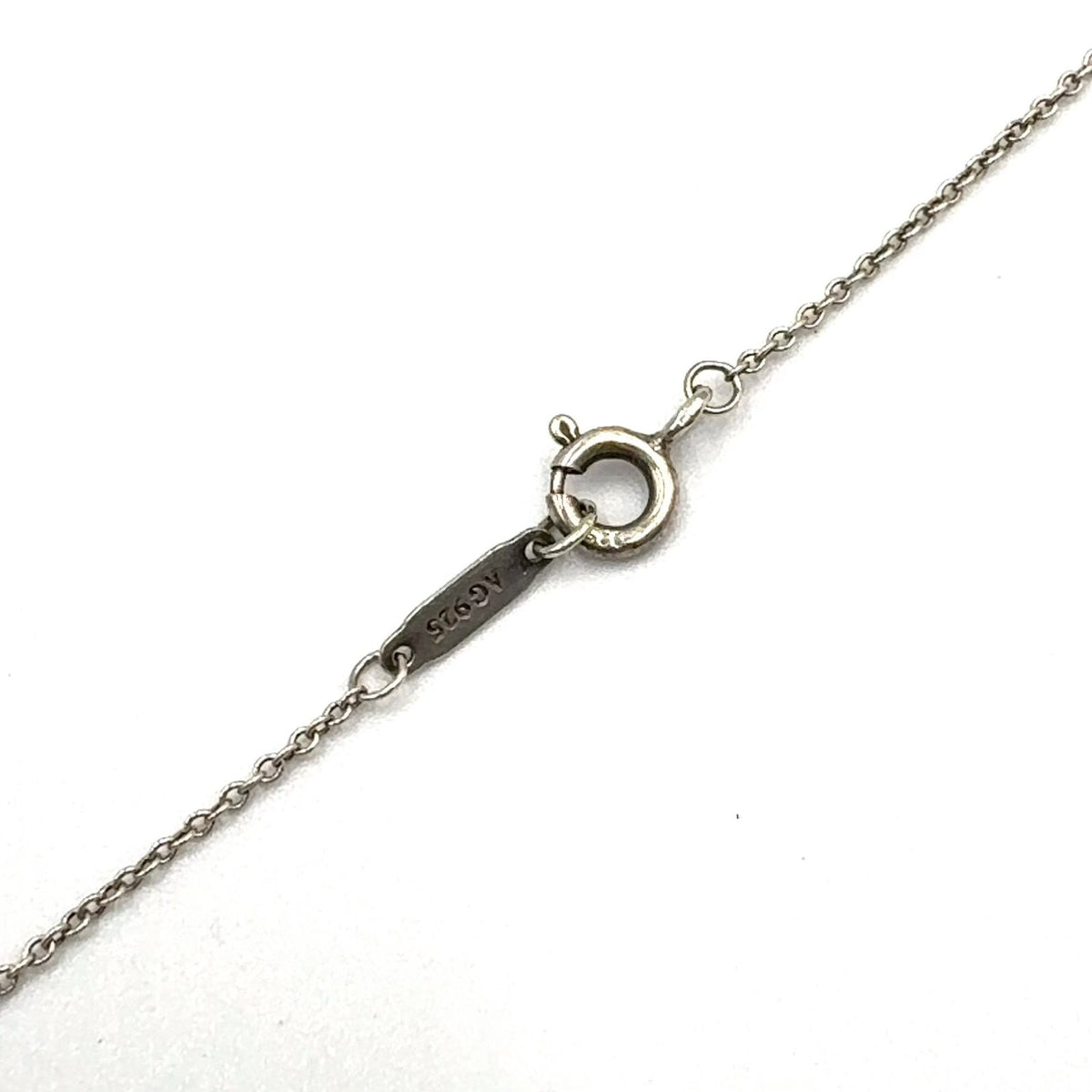 Tiffany & Co Heart Key Motif Enamel Silver Light Green Necklace — view 7