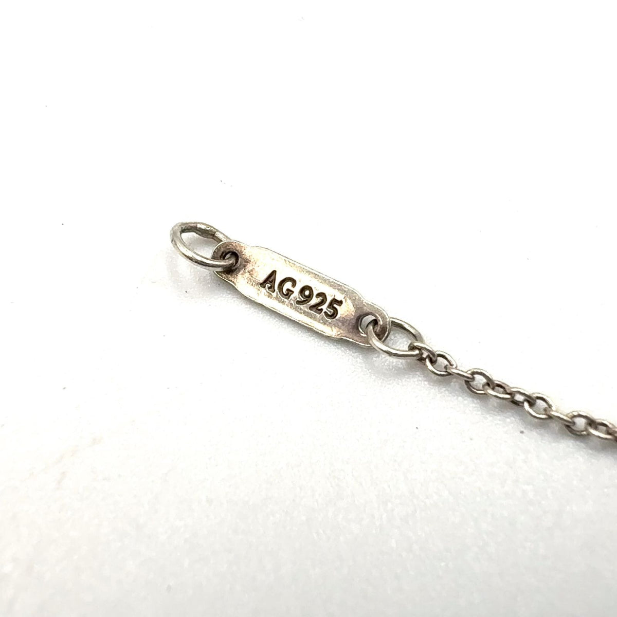 Tiffany & Co Heart Key Motif Enamel Silver Light Green Necklace — view 5