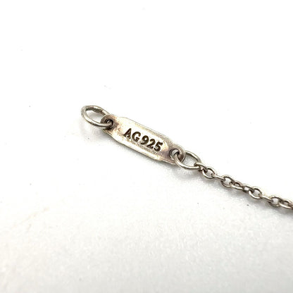 Tiffany & Co Heart Key Motif Enamel Silver Light Green Necklace — view 5