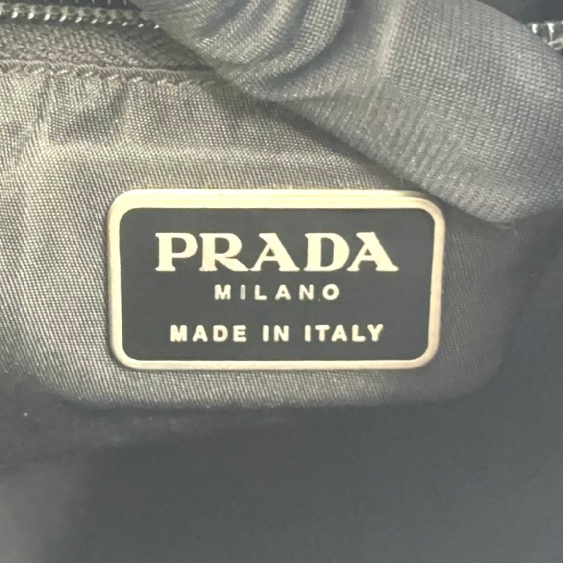 Prada Chain Nylon Black Bag Silver — view 4