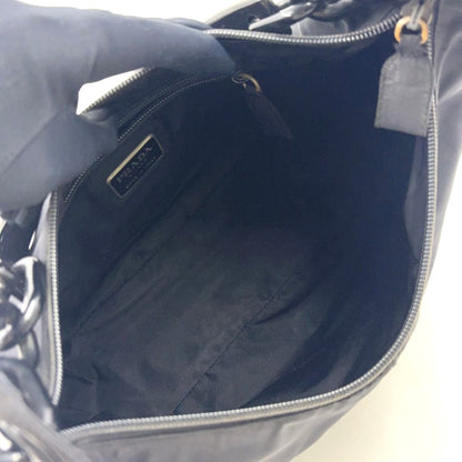 Prada Chain Nylon Black Bag Silver — view 3