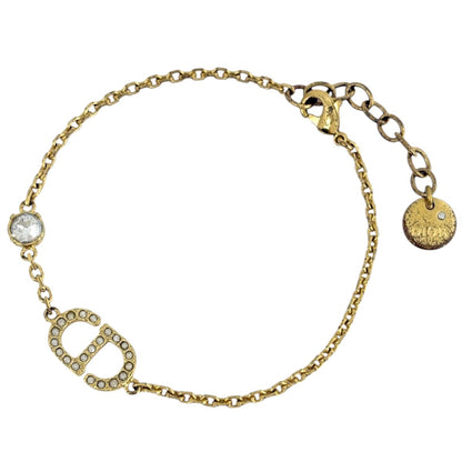 Dior Bracelet Rhinestone Gold