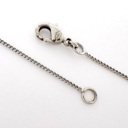 Chanel Necklace CC Logo Metal Rhinestone Silver — view 3