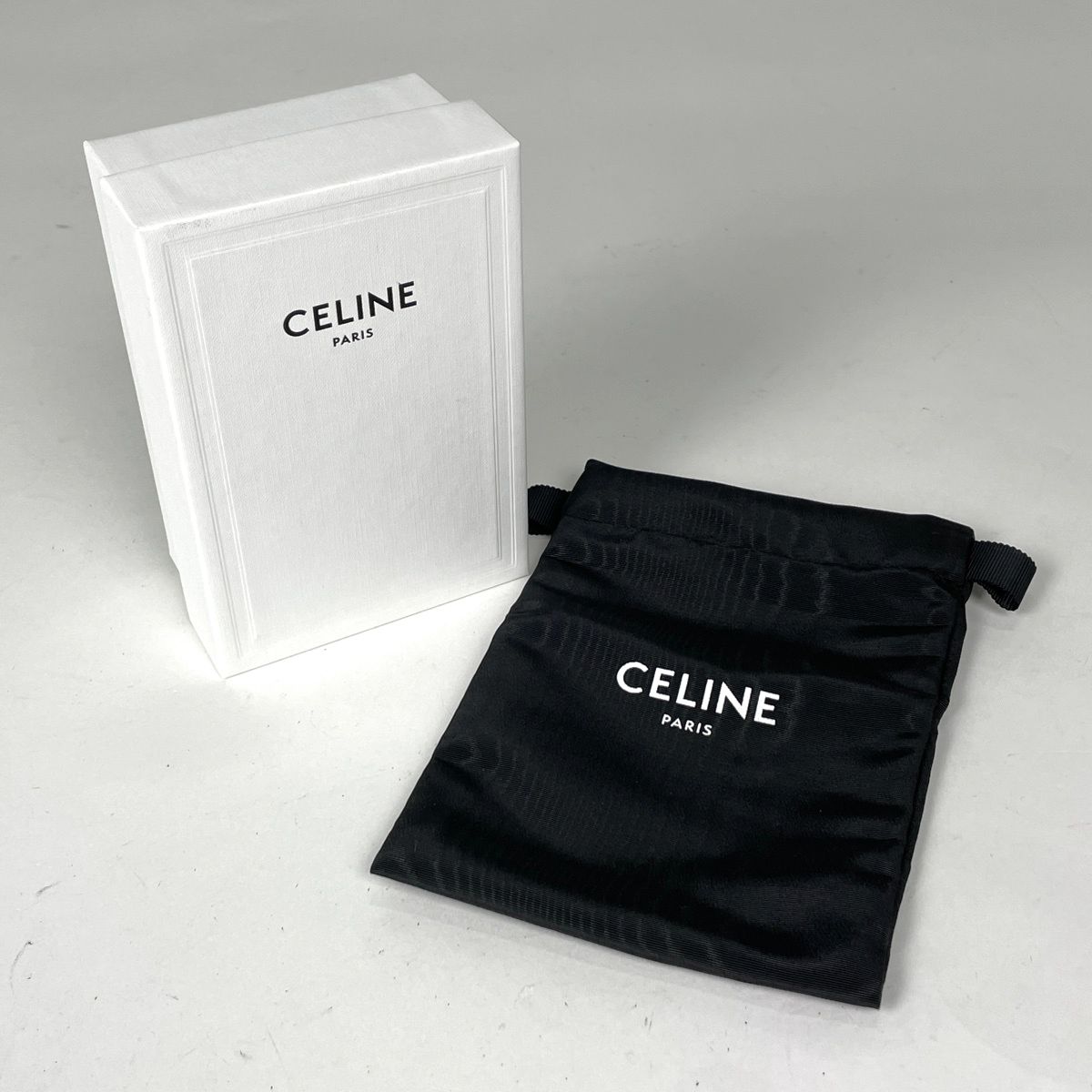 Celine Trifold Wallet Triomphe Leather Brown — view 8
