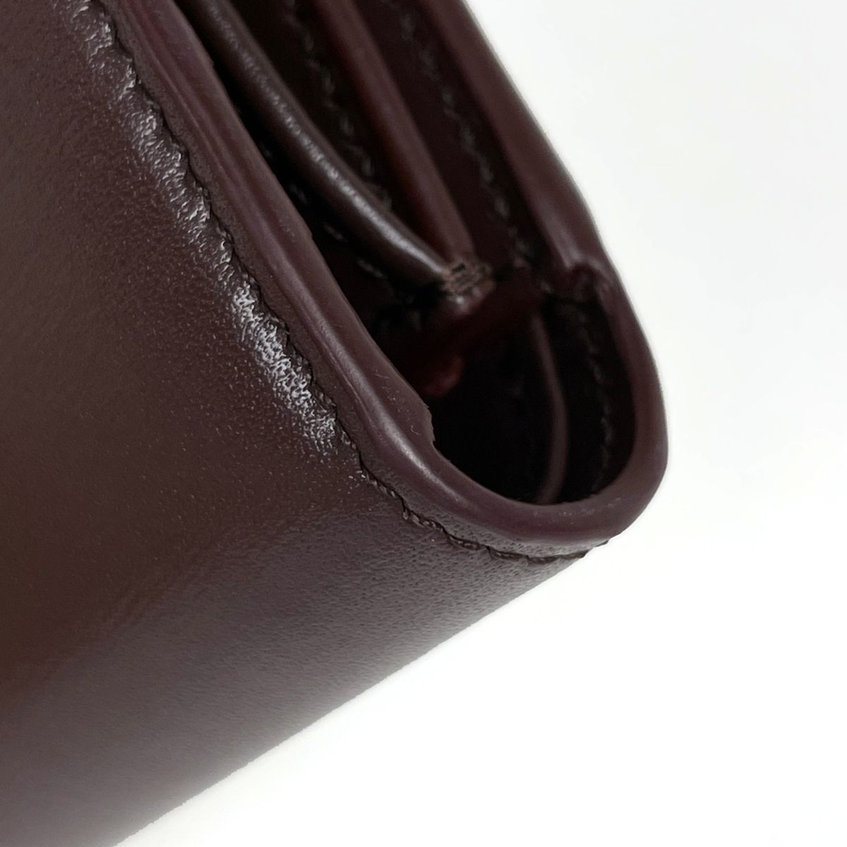 Celine Trifold Wallet Triomphe Leather Brown — view 3