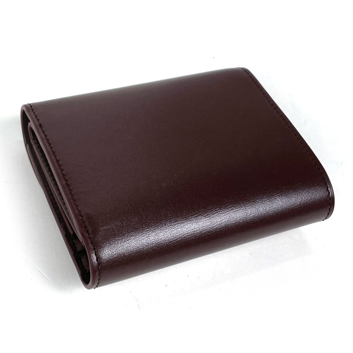 Celine Trifold Wallet Triomphe Leather Brown — view 2