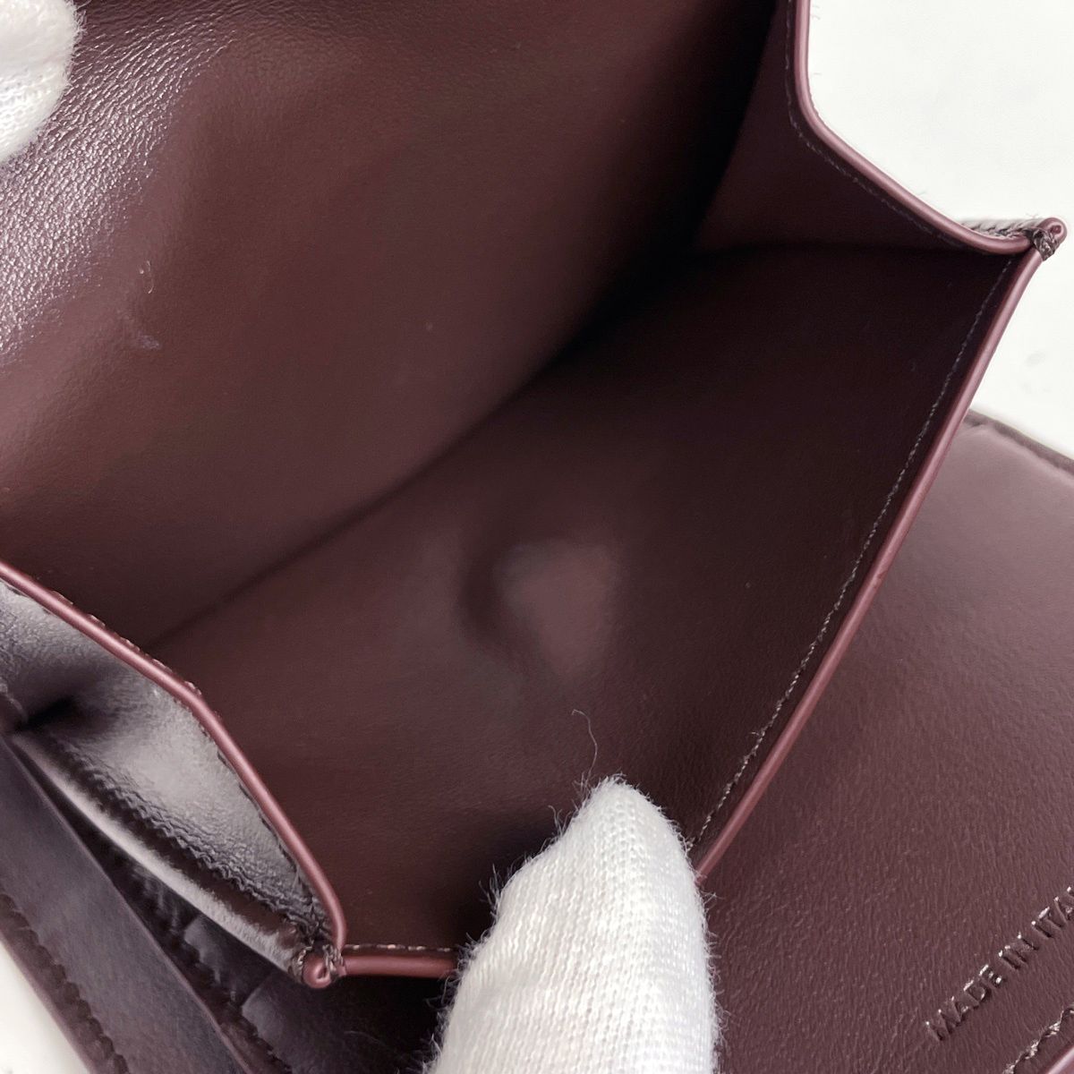 Celine Trifold Wallet Triomphe Leather Brown — view 5