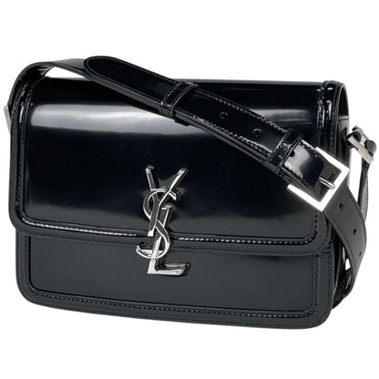 Saint Laurent Solferino Medium Shoulder Bag Patent Leather Black