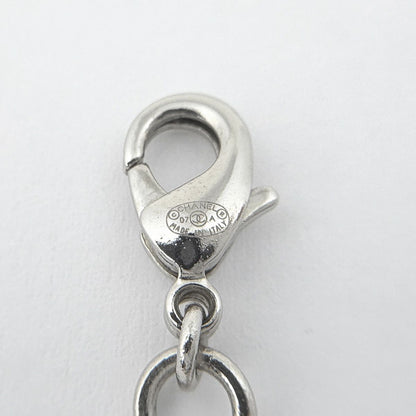Chanel Necklace CC Logo Faux Pearl Silver Plated Rhinestone — view 5