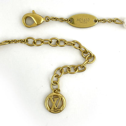 Louis Vuitton Necklace Faux Pearl Gold — view 3