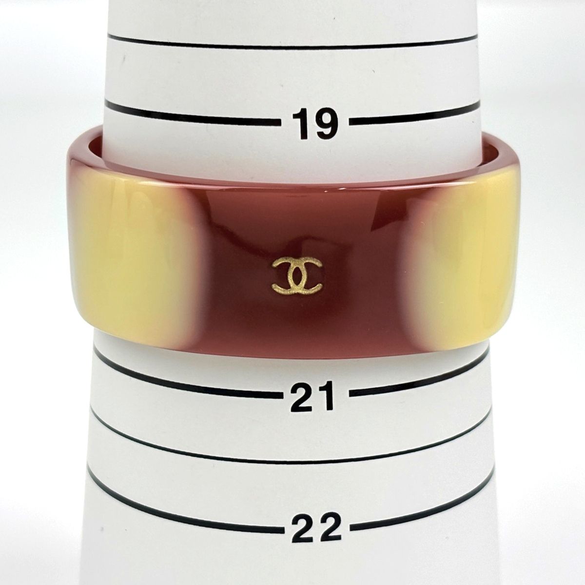 Chanel Bangle CC Logo Plastic Brown Bracelet — view 5