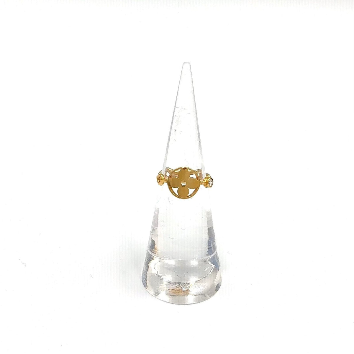 Louis Vuitton Bague Monogram Skin 18k Yellow Gold Diamond Ring — view 5