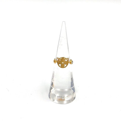 Louis Vuitton Bague Monogram Skin 18k Yellow Gold Diamond Ring — view 5
