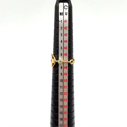 Louis Vuitton Bague Monogram Skin 18k Yellow Gold Diamond Ring — view 7