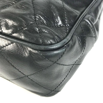 Chanel Shoulder Bag Quilted Leather Black — view 6