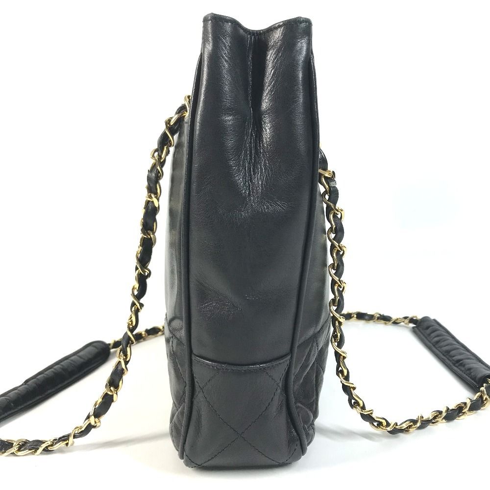 Chanel Shoulder Bag Quilted Leather Black — view 3