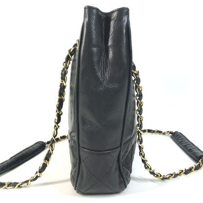 Chanel Shoulder Bag Quilted Leather Black — view 3