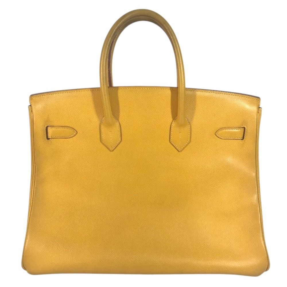 Hermes Handbag Birkin 35 Leather Jaune Yellow — view 3